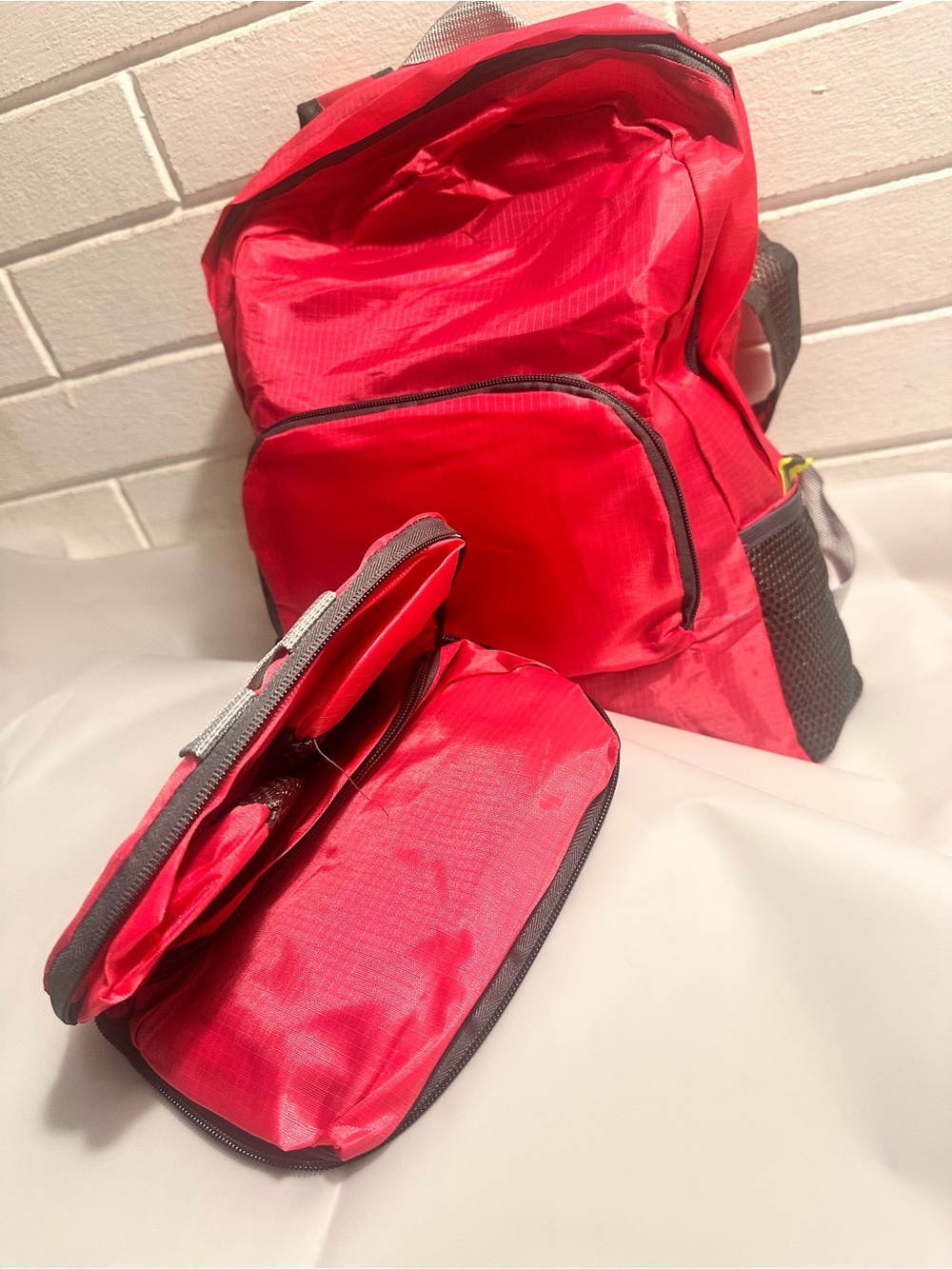 Red Foldable Backpack for TravelRed Foldable Backpack for Travel or Everyday Use